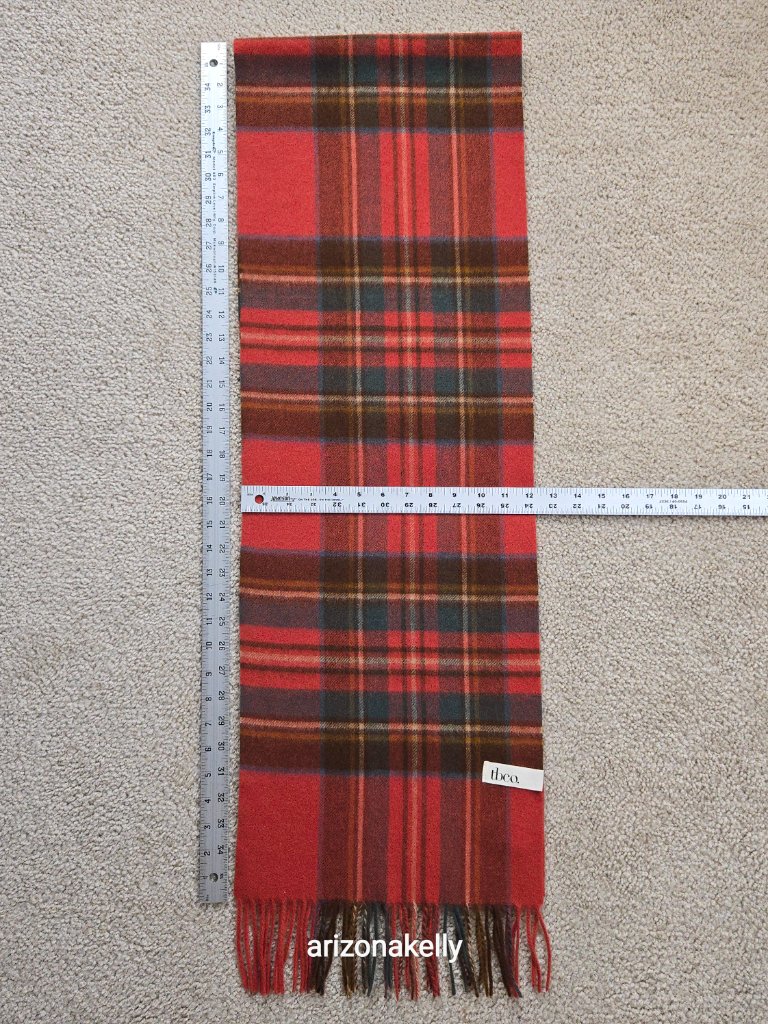 Nwot Tbco Red Plaid Scarf Lambswool — image 3 of 8
